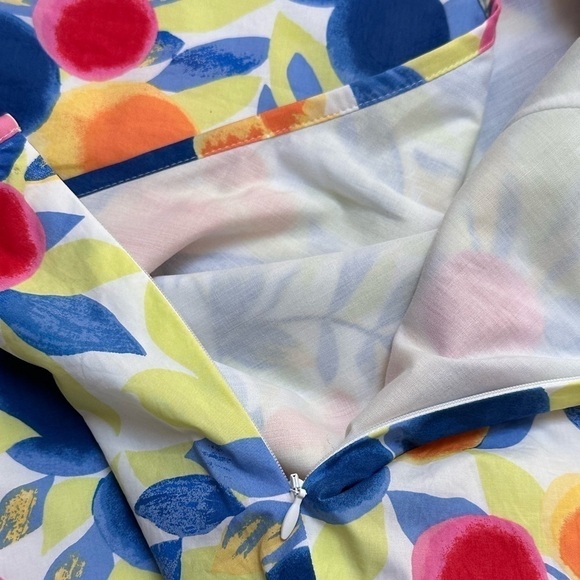 Talbots Petite Colorful Floral Berry Midi Skirt - Picture 4 of 6